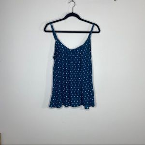 Torrid Blue & White Patterned Blouse